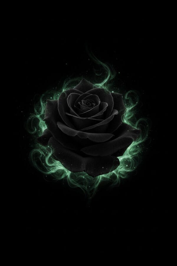 black rose blooms