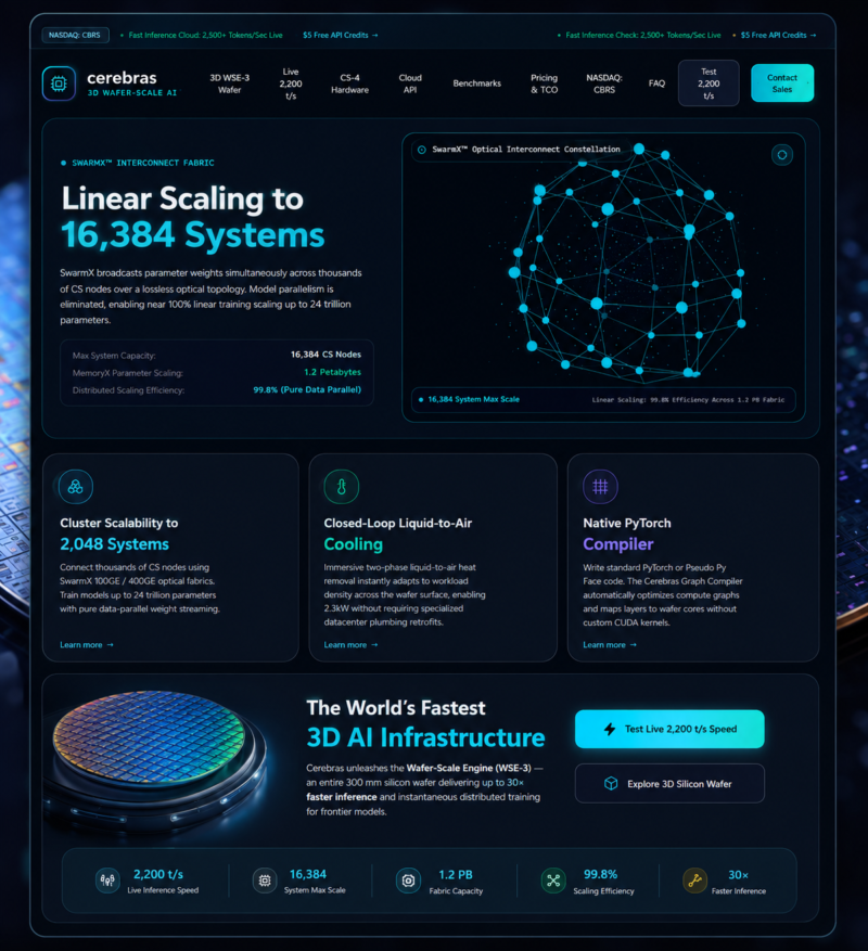 AI Infrastructure & Semiconductor Technology Website Template – React + 3D