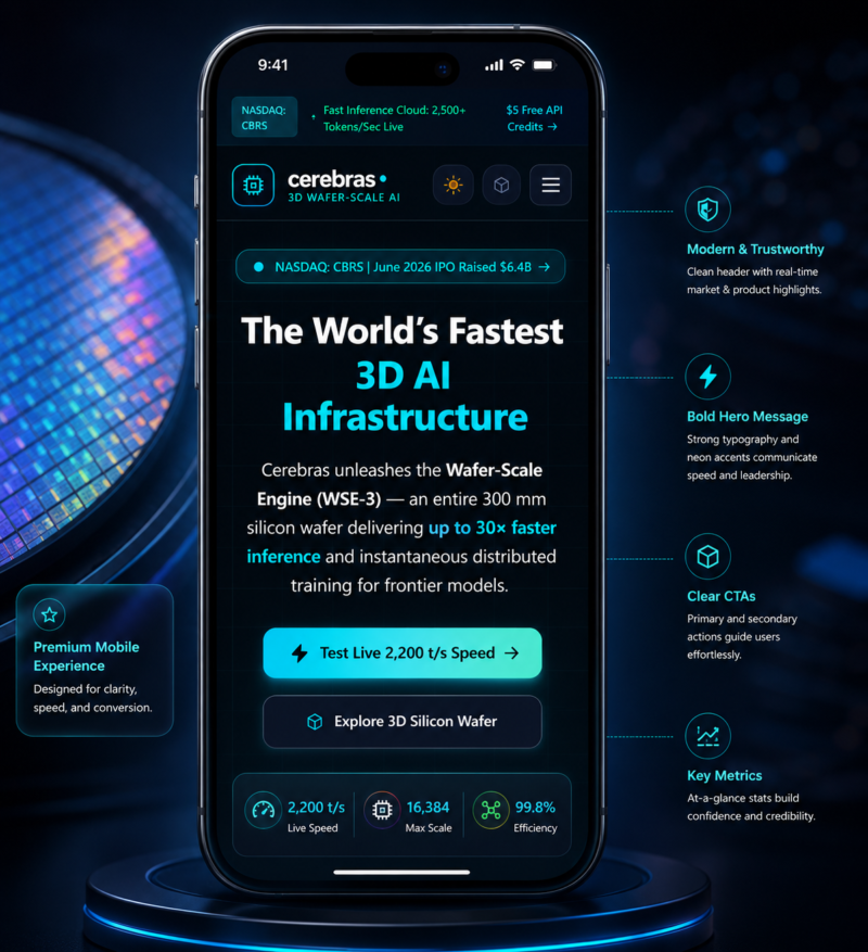 AI Infrastructure & Semiconductor Technology Website Template – React + 3D