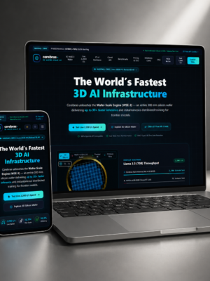 AI Infrastructure & Semiconductor Technology Website Template – React + 3D
