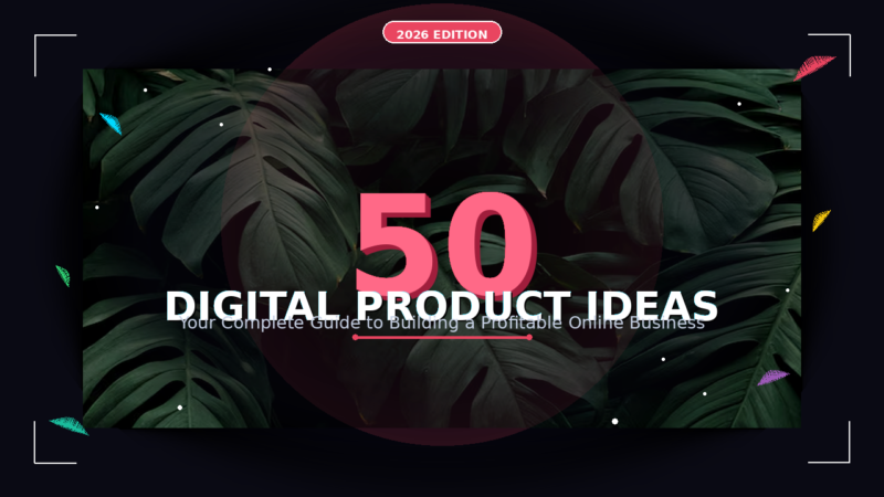 50 DIGITAL PRODUCT IDEAS