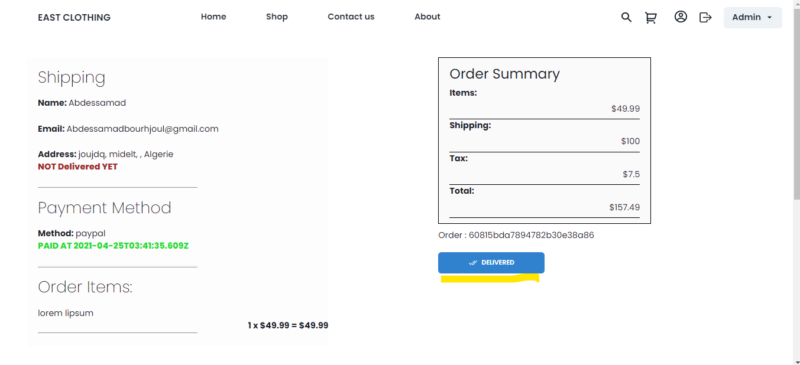 Mern Ecommerce website