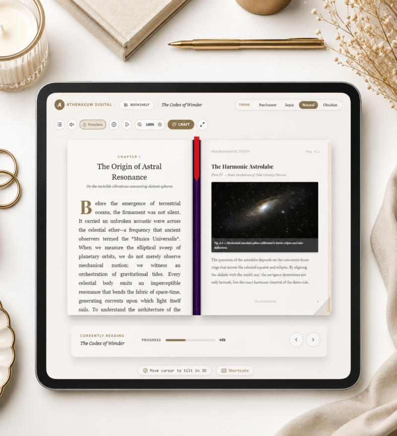 Interactive 3D Digital Book & Virtual Bookshelf