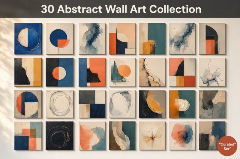 30 Abstract Wall Art Collection