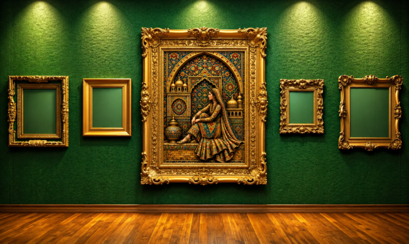 Royal Mughal Woman Digital Art Print
