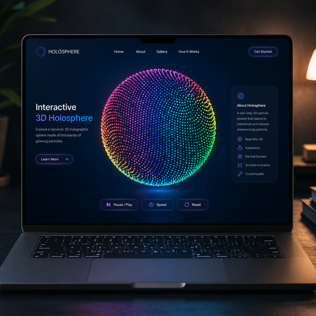 3D particle sphere