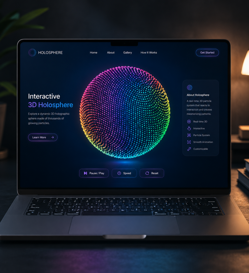 3D particle sphere