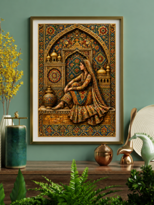 Royal Mughal Woman Digital Art Print