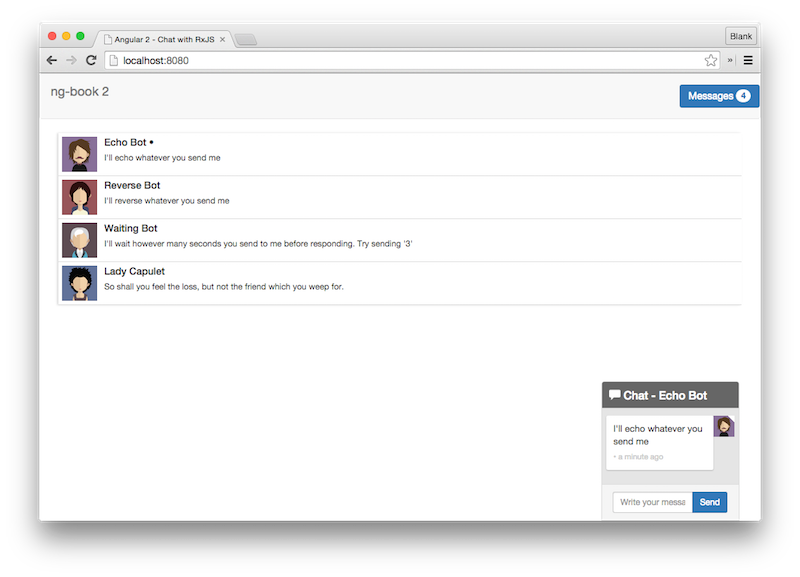 chat application (RxJS) and (Angular 2)