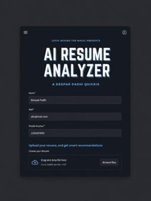AI RESUME ANALYZER (Python, NLP)