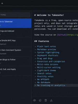 TakeNote (TypeScript)