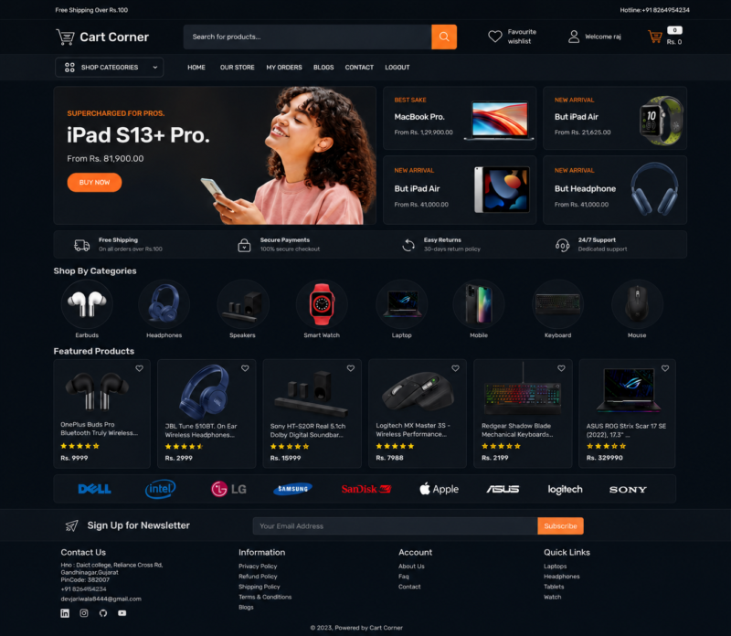 MERN Stack ecommerce website