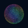 3D particle sphere