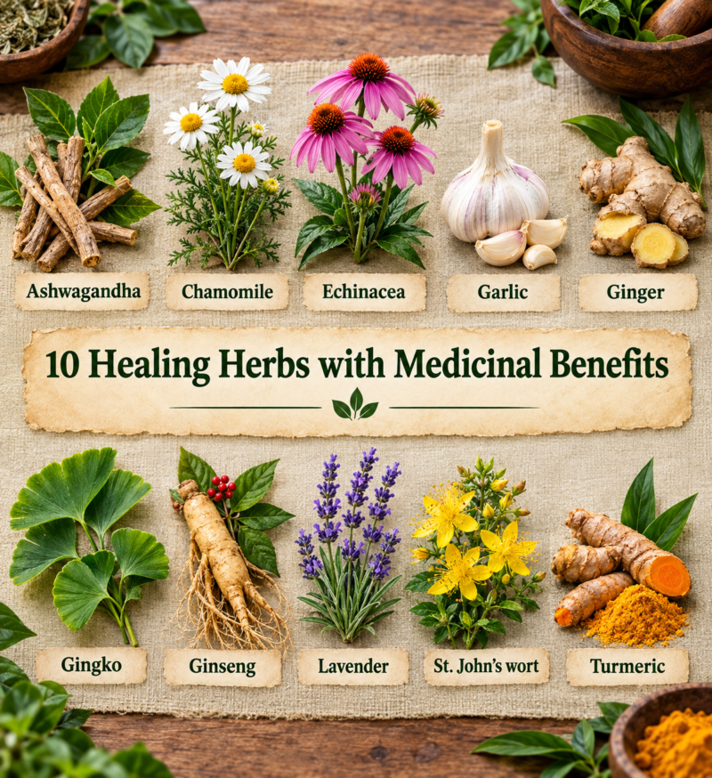 The Herbal Medicine Guide: Natural Remedies & Healing Herbs