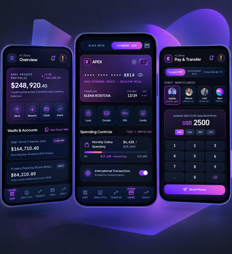 Fintech Banking & Digital Wallet app