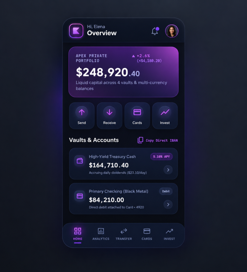 Fintech Banking & Digital Wallet app