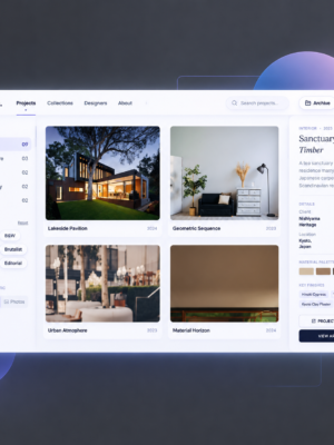 Minimalist Architecture & Design Portfolio React website