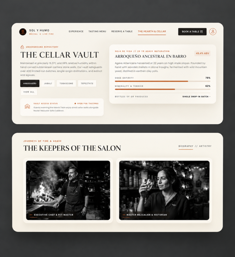 Restaurant & Tasting Experience React Website