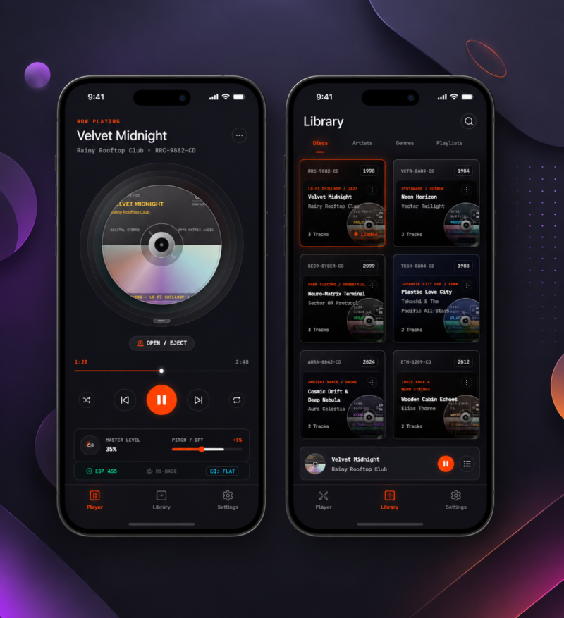 Hi-Fi CD Player – Realistic 3D Music Player