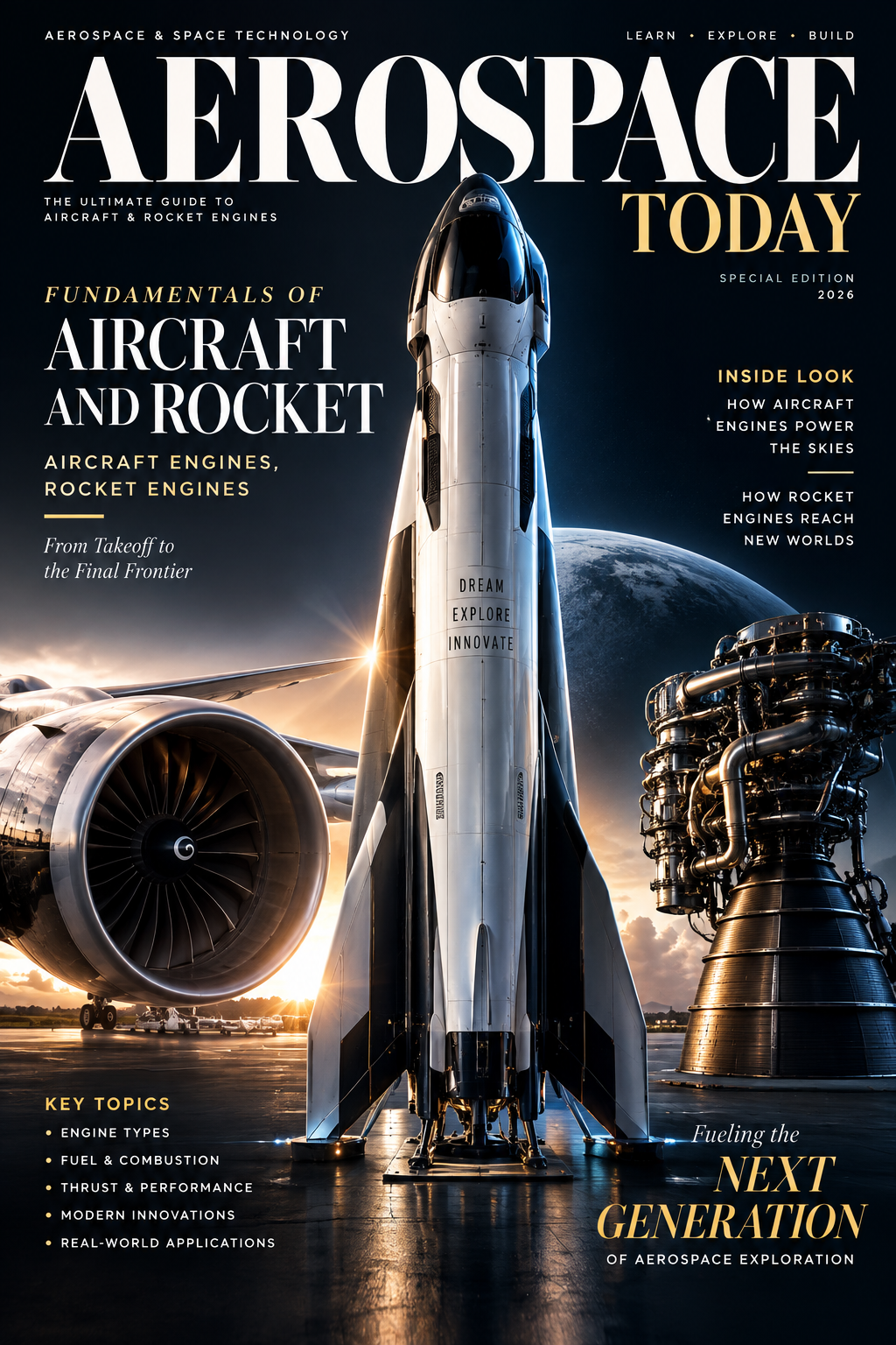 Fundamentals of Aircraft and Rocket: Aircraft Engines, Rocket Engines