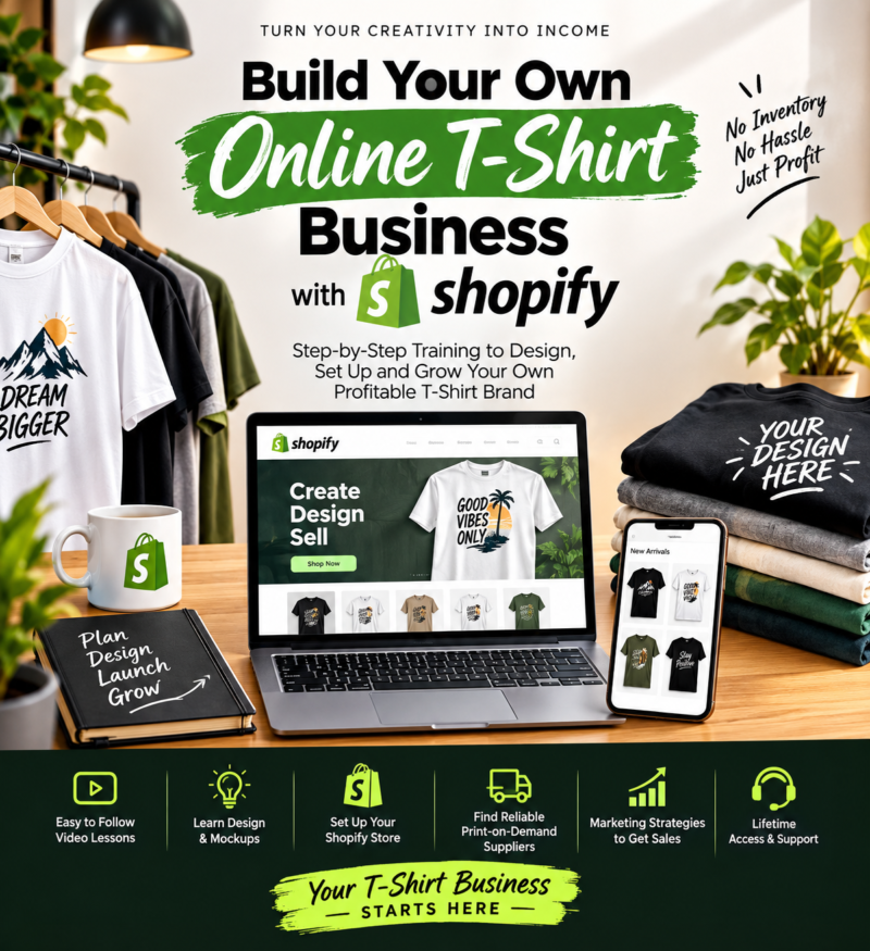 Build Your Own Online T-Shirt Business with Shopify