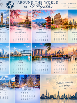 World Travel Calendar Printable