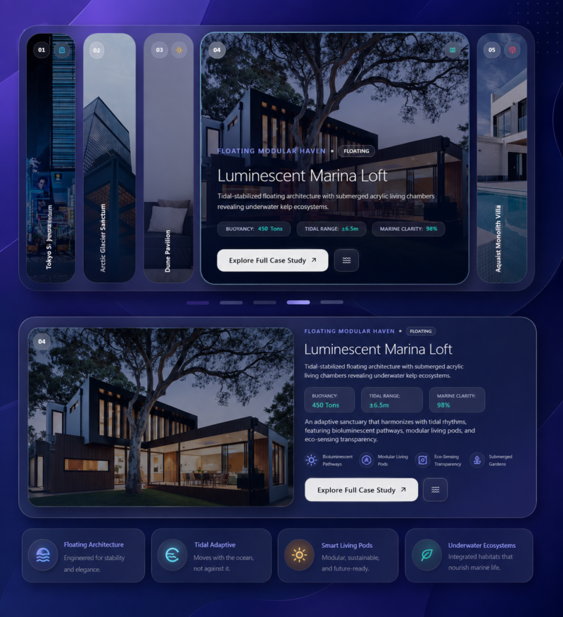 Expanded Cards Studio – Animated React Card UI Component